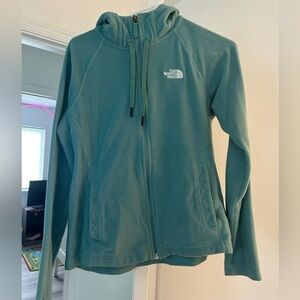 North face zip up fleece, size small. Form fitting.